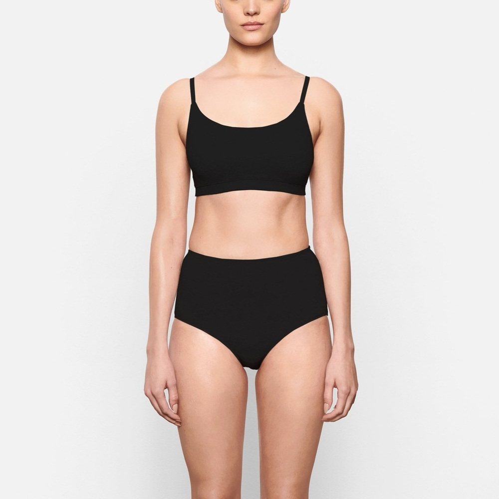 SKIMS Cotton Jersey Full Brief Soot